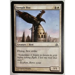 MTG Magic The Gathering "Steeple Roc" 8/156 3/1 Flying First Strike White Card - Picture 1 of 2