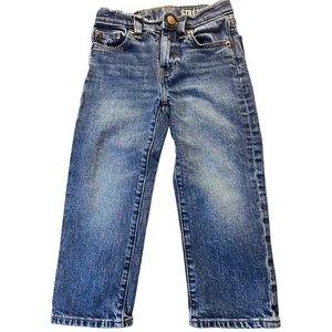 Crewcuts by J.Crew Little Boys Navy Denim Pants Size 4 Adjustable Waist Jeans - Picture 1 of 4
