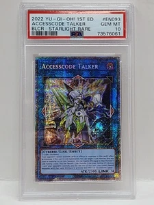 2022 Yu-Gi-Oh! 1st Ed. Acesscode Talker BLCR Starlight Rare PSA 10 Gem Mint - Imagen 1 de 9
