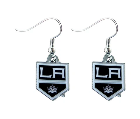 Los Angeles Kings NHL Logo Silver Dangle Earrings Hypo-Allergenic Cover