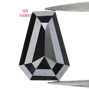 1.40 Ct Natural Loose Coffin Cut Diamond 8.40 MM Black Color Coffin Diamond LC02 - Picture 1 of 8