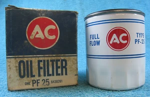 NOS AC Type PF-25 Oil Filter with Embossed Base 6432861 OEM Genuine GM Original - Picture 1 of 10