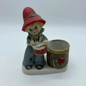 Christmas Luvkins Jasco Hand Painted Porcelain Drummer Boy Holder 1978 - Picture 1 of 4