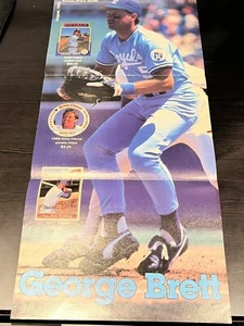 Vintage August 1989 George Brett Baseball Card Price Guide Monthly Poster HOF - Picture 1 of 2