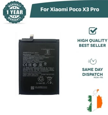 Replacement Battery For Xiaomi Poco X3 Pro Battery 5160mAh 3.87V BN57 New - Image 1 of 2