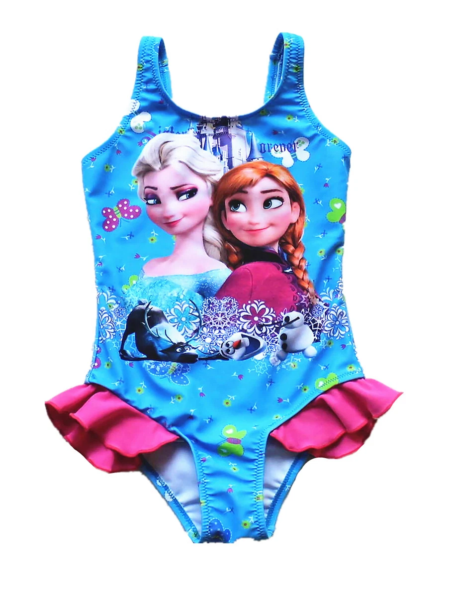 AU STOCK GIRLS 3-10Y FROZEN ELSA ANNA SWIMWEAR ONE PCS SWIMSUIT BATHERS GS001 - Foto 7