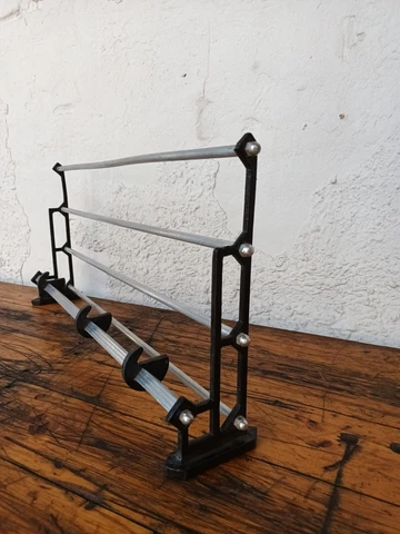 30er Wardrobe Vintage Bauhaus Wall Coat Rack Corridor Aluminium Art Deco 5 Cover