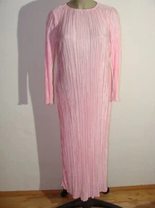 Süßes Satin Glanz Kleid in Rosa mit tollen Plissee Falten Größe 48 / 2XL - Bild 1 von 6