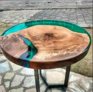 Epoxy Resin River & Epoxy Side Coffee Table Top Epoxy Resin River Table, River T - Picture 1 of 10