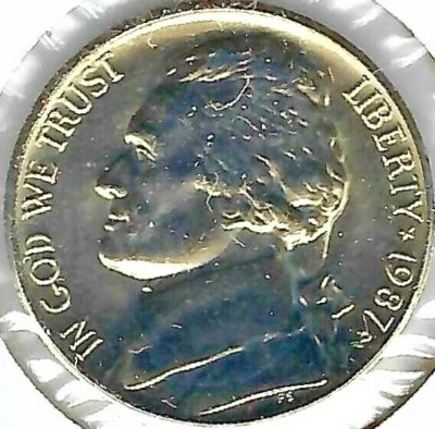 1987-P Philadelphia Uncirculated Business Strike Five Cent Coin! - Image 1 of 2