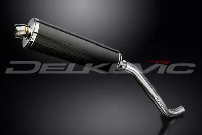 Овальный глушитель из углеродного волокна Delkevic 18 дюймов - выхлопная труба Triumph Tiger 1050 - 06-12 - Изображение 1 из 3