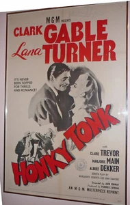 HONKY TONK Clark Gable numbered litho 255/468 framed movie poster 40" x 27" - Picture 1 of 1