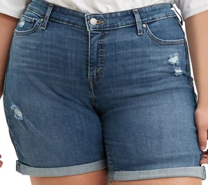 Levi's ~ Classic Mid-Length Women's Plus Size 5-Pocket Jean Shorts $45 NWT - Picture 1 of 8