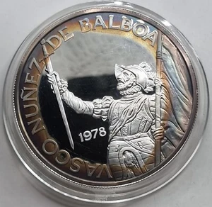 Panama Large 20 Balboas Silver Proof coin 1978 - Picture 1 of 2