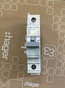 Hager MTN110 10 Amp B10 B Typ MCB Leitungsschutzschalter Brandneu - Bild 1 von 2