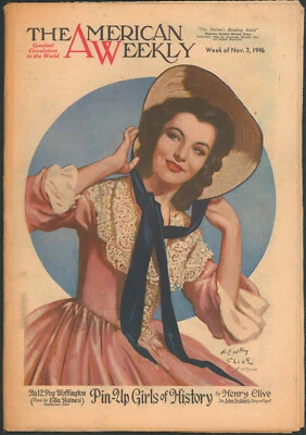 The American Weekly Magazine Nov 3 1946 Ella Raines ~Henry Clive ~Bill Randall - Image 1 of 4
