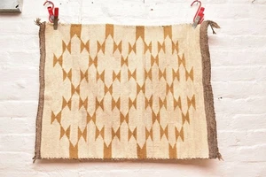 Antico Tappeto Navajo Nativi Americani Indiani Tessuto Transizionale TESSITURA 29x23 Vintage - Foto 1 di 11