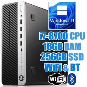 HP ProDesk 600 G5 SFF Windows 11 PC┃i7-8700┃16GB RAM┃256GB NVMe SSD┃WiFi&BT - Picture 1 of 13