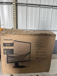 Philips 22" Monitor LCD 221B8LJEB/27 VGA-DP-HDMI-DVI! LOOK! - Picture 1 of 3