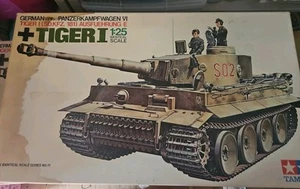 Tamiya 1/25 German Army Heavy Tank Tiger I Model Kit. Damage Box. Sealed Parts - Picture 1 of 5