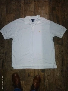 Camisa Polo Brooks Brothers 1818 Para Hombre XL Blanca Algodón Manga Corta Ajustada Informal - Imagen 1 de 2