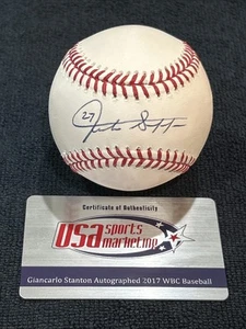 Giancarlo Stanton Signed 2017 World Baseball Classic Autograph Ball Auto WBC - Picture 1 of 7