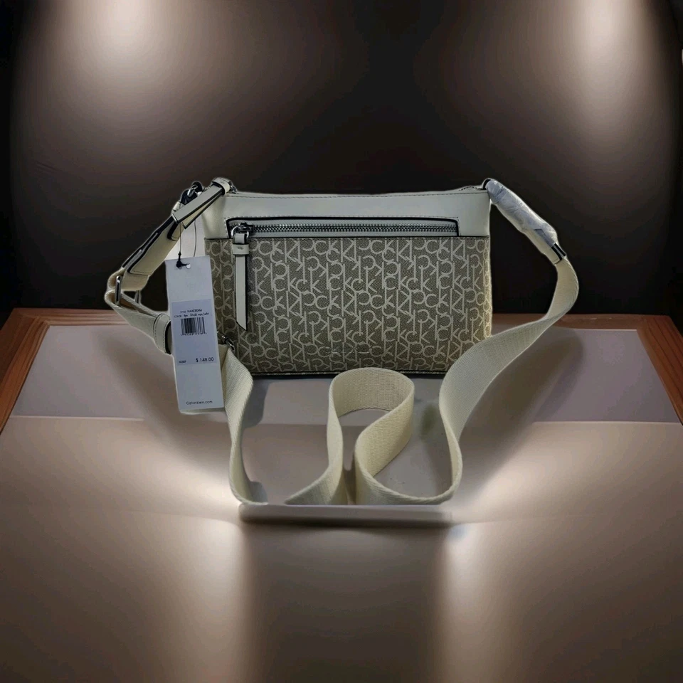 Calvin Klein Purse Style: H4AEJKM4 Color fgv khaki van/wht  - Image 1 of 4