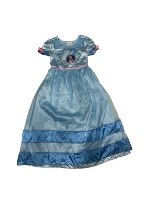 Vestido de noite Cinderela azul sedoso fantasia loja Disney camisa de noite tamanho 7/8 - Imagem 1 de 4