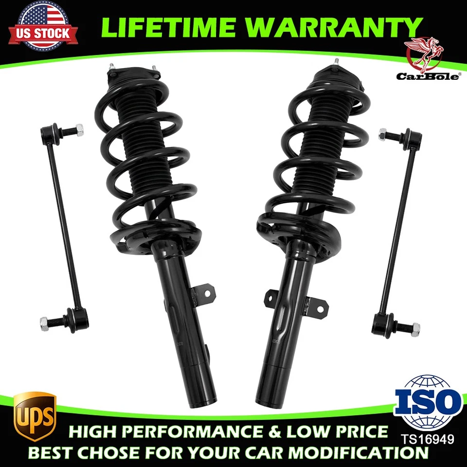 2 apoios de suspensão dianteiros e 2 barras estabilizadoras de balanço link final para Ford Transit-150 250 350 NOVO - Imagem 1 de 4