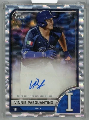 2023 Topps World Baseball Classic Vinnie Pasquantino Auto /99 Cracked Ice Foil - Image 1 of 2