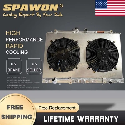 Cubierta del ventilador del radiador de refrigeración SPAWON para Acura CL TL 2001 2002 2003 3,2 L V6 MT Foto 1 de 4