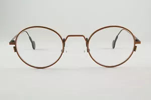 Rare Authentic LA Eyeworks 444 44mm Bronze Black Glasses Frames Italy - Picture 1 of 7