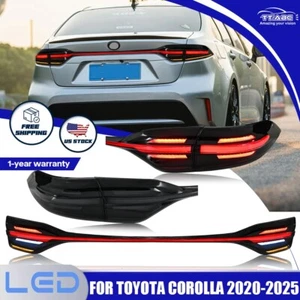 White Tube LED Tail Light & Trunk Lamp For Toyota Corolla 2020-2025 Dynamic Turn - Picture 1 of 19