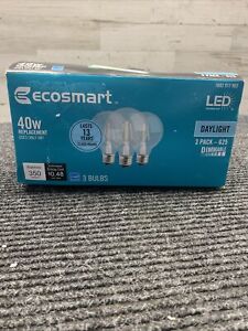 New Open Box EcoSmart 40Watt Equivalent G25 Dimmable Led Light (3-pack)