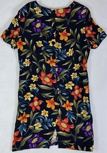 Vintage Melissa Harper Dress Womens 8 Modest Ditzy Floral Cottage Prairie Zip - Picture 1 of 6