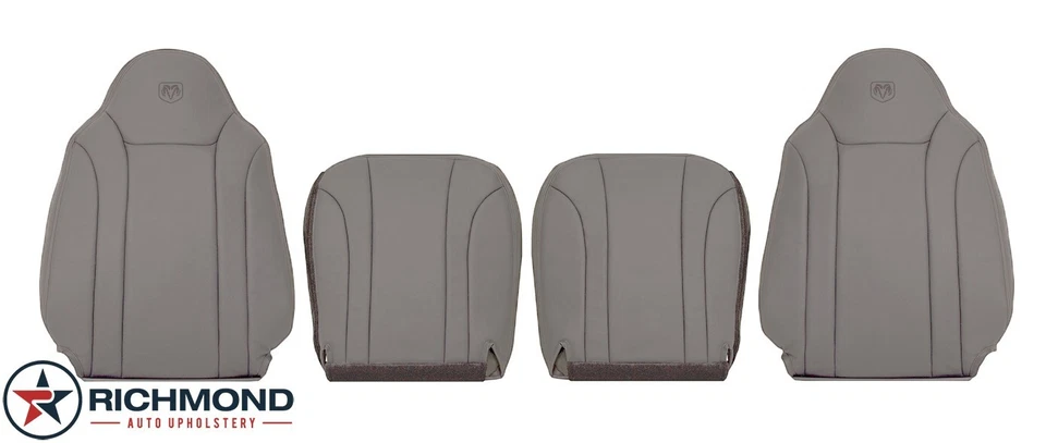 2000-2004 Dodge Dakota-Driver & Passenger Complete Leather Seat Covers Taupe Tan - Image 1 of 4