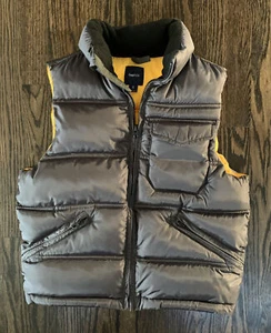 Gap Kids Ski Vest Size 8 M Medium Gray & Yellow - Picture 1 of 4