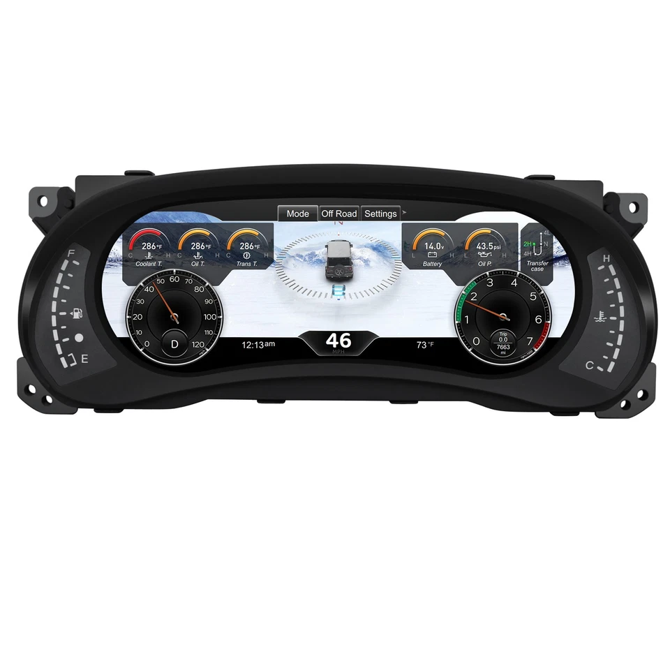 Cuadro de instrumentos digital LCD velocímetro tablero de instrumentos para Jeep Wrangler 2011-2017 Foto 1 de 4