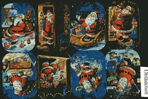 # GLANZBILDER # Krüger Weihnachtsmänner 2, dunkler Hintergrund, seht selten ! # - Bild 1 von 1