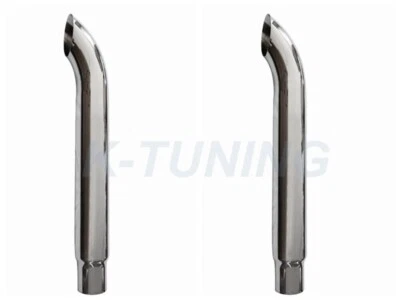 Par Cromo 7"- 5" OD x 36" en Pipa Pila Curvada Freightliner Kenworth Peterbilt Foto 1 de 4