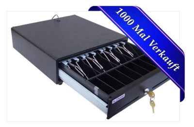 IQPOS KASSENSCHUBLADE KASSENLADE GELDLADE BLACK BONDRUCKERANSCHLUSS RJ 12 RJ 11