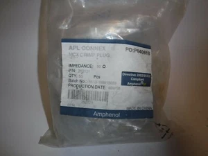 Amphenol MCX Straight Crimp Plug for RG-316 Double Braided, 50 Ohm. 50pcs - Picture 1 of 2