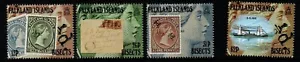 FALKLAND ISLANDS SG639/42 1991 BISECTED SURCHARGES MNH - Picture 1 of 1