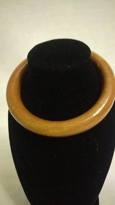 Vintage Massivholz Armreif hellbraun Armband - Bild 1 von 4
