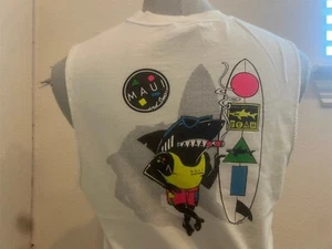 Camiseta blanca sin mangas vintage años 80 Maui & Sons surf talla M - Imagen 1 de 5
