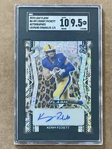 2022 Leaf Flash Kenny Pickett SGC 9.5 w/10 Auto Leopard Sparkles /5 (1/5) - Picture 1 of 2