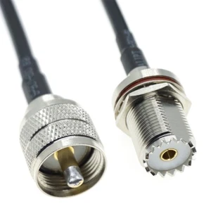 Lote de cable de puente coaxial RG58 UHF macho PL259 a UHF hembra SO239 RF - Imagen 1 de 1