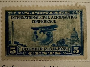 1929 650 5c Aeronautics Issue With Rare Swedish America Line GoteBorg  VF - Picture 1 of 2