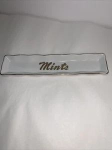 Vintage Rectangle Porcelain “ Mints” Candy Dish - Picture 1 of 4