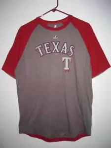 Camiseta grande de los Rangers de Texas con soporte de récord raglán carbón nueva con etiquetas - Imagen 1 de 5